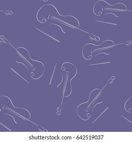 Seamless violin pattern