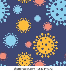 Seamless virus pattern covid-19 coronavirus