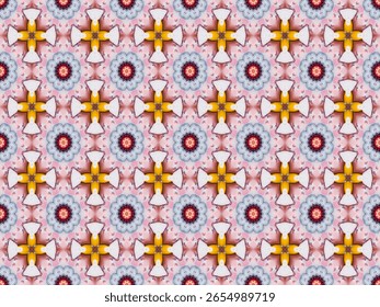 Nahtloses visuelles Interieur geometrische Dekoration symmetrische Mode Vorlage Textur Stoff Stoff Grafik digitale Tapete Kunst Luxus Fliesen Form Perspektive Hintergrund Textil Endlos Design Muster.