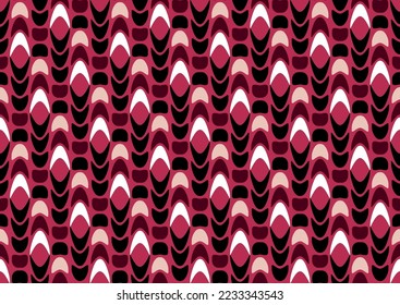 Seamless viva magenta geometric pattern. modern textile fabric design