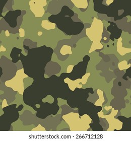 Seamless vivid green camouflage pattern vector