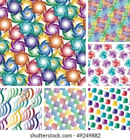 Seamless vivid ornament backgrounds