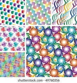 Seamless vivid ornament backgrounds
