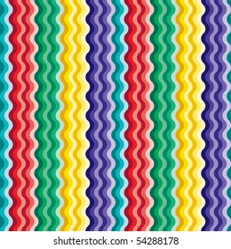 Seamless vivid rainbow wave background