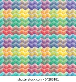Seamless vivid rainbow wave background