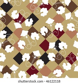 Seamless vivid textile pattern
