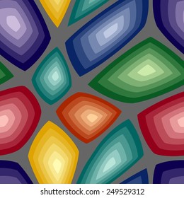 Seamless vivid tile pattern with multicolor elements
