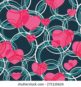 Seamless vivid valentine abstract pattern