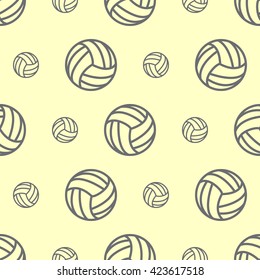 Seamless Volleyball Pattern.