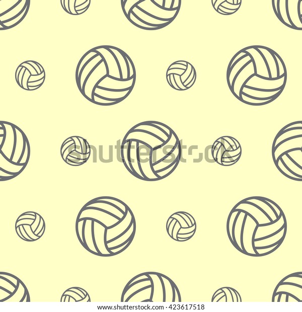 Seamless Volleyball Pattern Stock Vector (Royalty Free) 423617518 ...