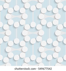 Seamless Volume Pattern. Abstract Technology Background. Modern Wallpaper