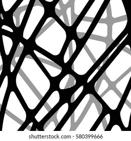 Seamless volumetric background of intersecting black lines