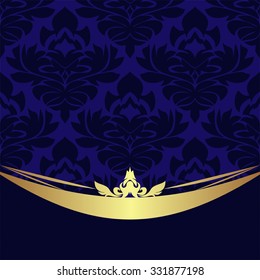 Seamless volumetric damask Wallpaper.