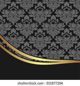 Seamless volumetric damask Wallpaper.