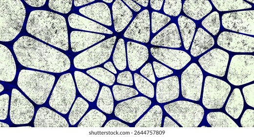 Seamless voronoi pattern. Vector grid background with rounded cells. Eps10