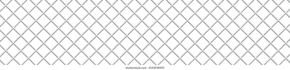 Seamless waffle fabric pattern with soft weave texture. White cotton structure, for towel and textile. Flat vector illustration isolated on white background.