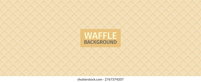 Patrón de textura de waffle sin fisuras. Fondo crujiente de la oblea con las células realistas 3D