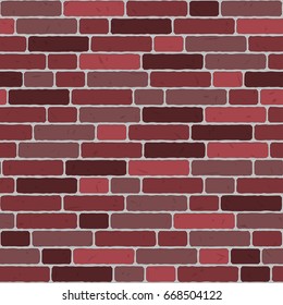 seamless wall background with red and brown bricks
