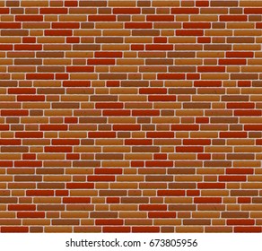 seamless wall background with red and brown bricks