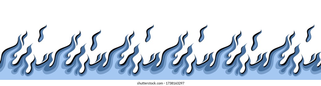 seamless wall of fire, vector illustration in a flat style