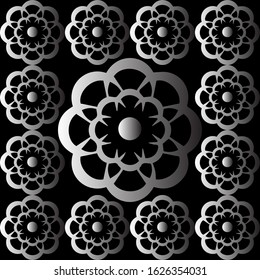 Seamless wall or floor geometric floral background natural daylight.Concrete geometric modules. Endless texture vector illustration 