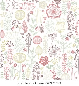 seamless wallpaper with abstract floral ornament