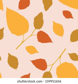 Seamless wallpaper with a autumn branches