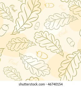 Seamless wallpaper Autumn Oak