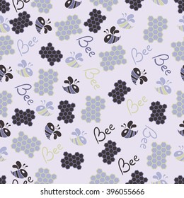 seamless wallpaper , background, of bees and honeycomb abstract