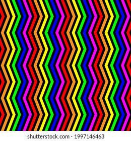 Fondo de pantalla sin foco fondo de fondo del orgullo gay bandera arco iris zag vertical sobre un fondo negro	
