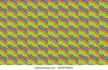 Seamless wallpaper background of gay pride rainbow flag zig zag plaid pattern