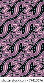Seamless wallpaper background of salamander-like organic patterns