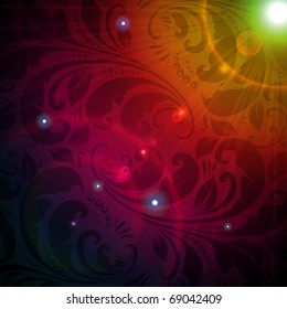 Fondo de escritorio impecable Fondo de fondo con sol, brillantes chispas y estrellas. Pasos coloridos 10