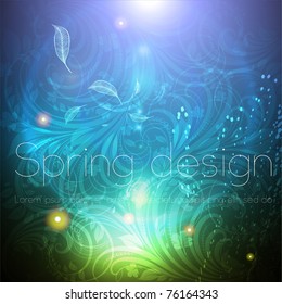 Papel de fondo inmaculado Fondo con sol, brillantes chispas y estrellas. Diseño de primavera o verano colorido. Vector eps 10.