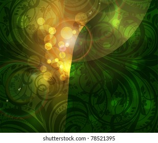 Seamless Wallpaper Background with sun shine, glow sparks and stars. Colorful summer design. eps 10.