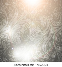 Seamless Wallpaper Background with sun shine, glow sparks and stars. Colorful summer design. eps 10.