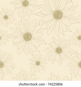 Seamless wallpaper with beautiful flowers