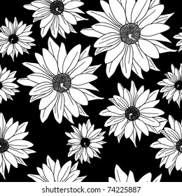 Seamless wallpaper with beautiful flowers