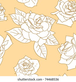 Seamless wallpaper with beautiful flowers