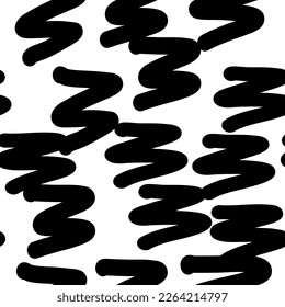Seamless wallpaper with black and white patterns for design. Vector illustration hand-drawn, wrapping paper wallpaper, cover, soft fabric, textiles, pillow, pajamas.