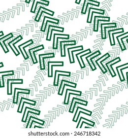 Seamless wallpaper with blue arrow signs on white