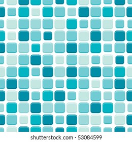 Seamless wallpaper, blue tile, illustration