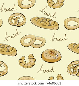 Seamless wallpaper with Bread