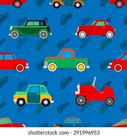 Seamless wallpaper of cars. Vector illustration