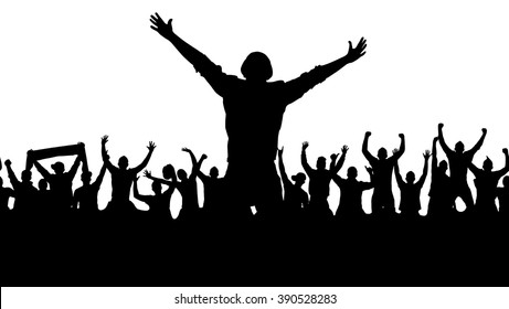 Hands Up Silhouette Stock Vectors, Images & Vector Art | Shutterstock