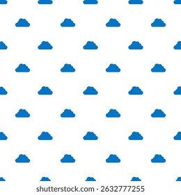 Nahtlose Tapete mit Wolken auf weißem Hintergrund. Vektorgrafik
