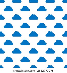 Seamless wallpaper with clouds on white background. Vector illustration