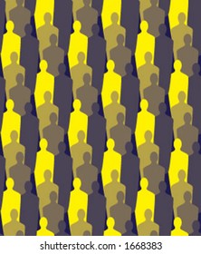 Seamless wallpaper crowd pattern - vector