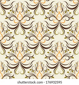 seamless wallpaper. damask pattern. floral background