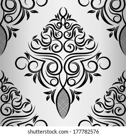 seamless wallpaper. damask pattern. flower background